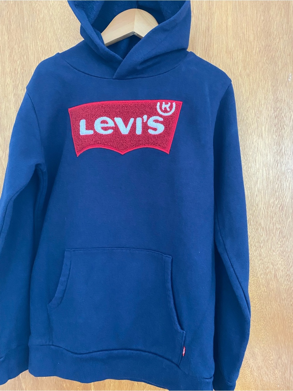 Levi's Navy Blue Hoodie with Red Logo